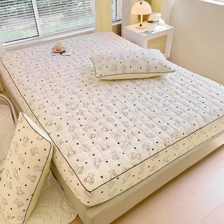 Bộ ga gối đũi trần bông bo chun, ga gối đũi trần siêu hot