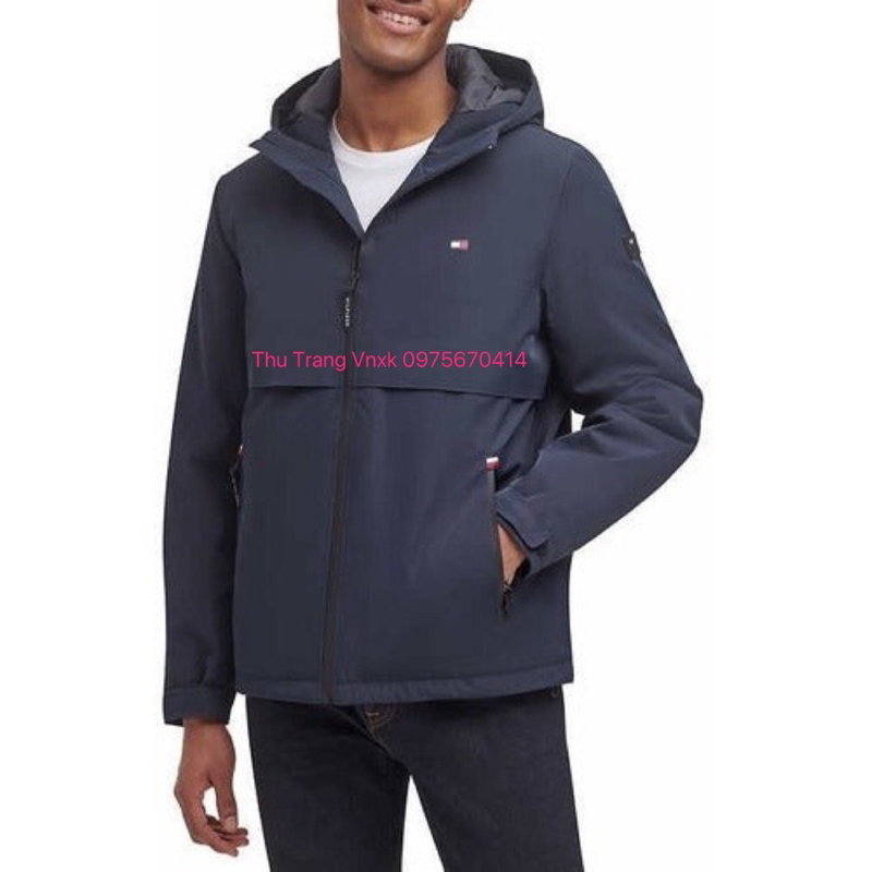 Áo khoác Tomy dư sịn mũ liền