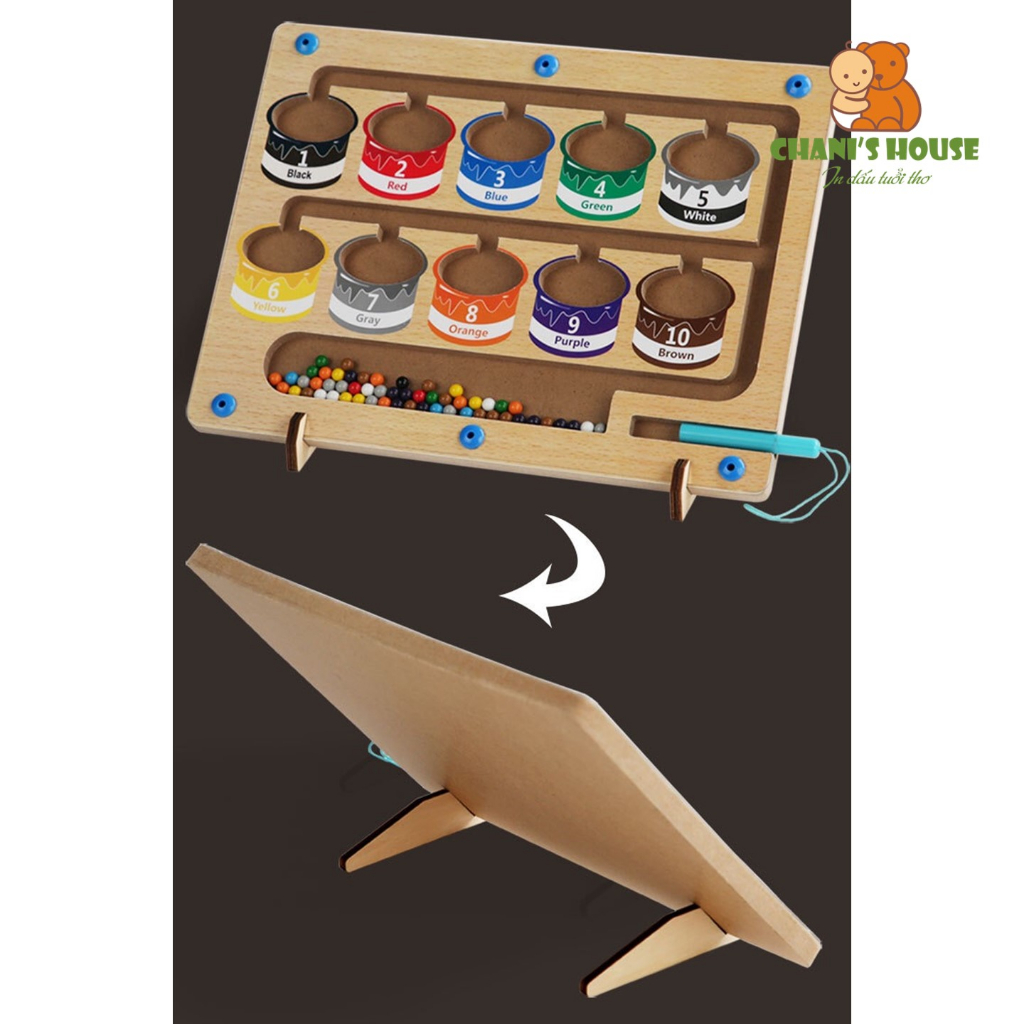 ĐỒ CHƠI MÊ CUNG NAM CHÂM LĂN BI RÈN LUYỆN VẬN ĐỘNG TINH CHO BÉ HỌC MÀU SẮC VÀ SỐ ĐẾM