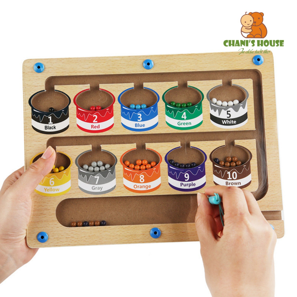 ĐỒ CHƠI MÊ CUNG NAM CHÂM LĂN BI RÈN LUYỆN VẬN ĐỘNG TINH CHO BÉ HỌC MÀU SẮC VÀ SỐ ĐẾM