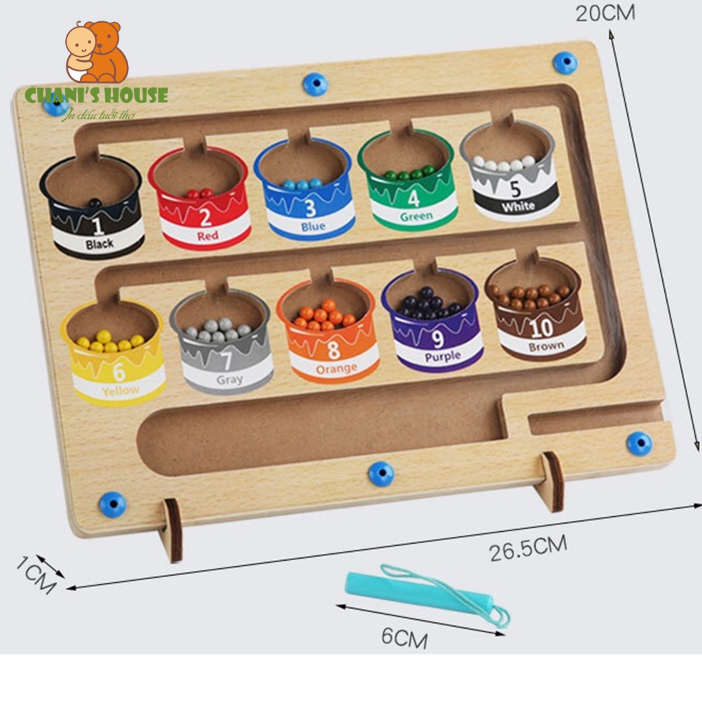 ĐỒ CHƠI MÊ CUNG NAM CHÂM LĂN BI RÈN LUYỆN VẬN ĐỘNG TINH CHO BÉ HỌC MÀU SẮC VÀ SỐ ĐẾM