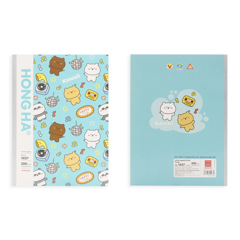 Vở kẻ ngang Hồng Hà 200 trang Study Oringa 1437