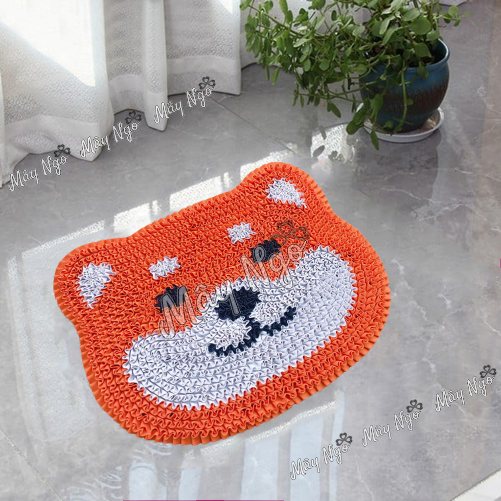 Thảm lau chân mặt shiba thảm hình thú