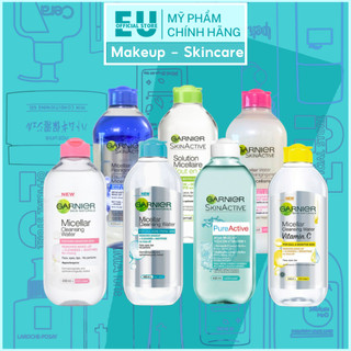 [Loại 400ml] Nước Tẩy Trang Micellar Garnier Hồng/ Vàng/ Xanh Skinactive Cleansing Water