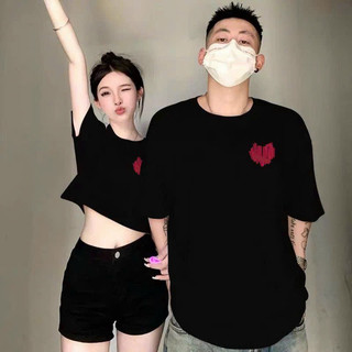 Áo cặp nam nữ, combo 2 áo đôi tim xinh