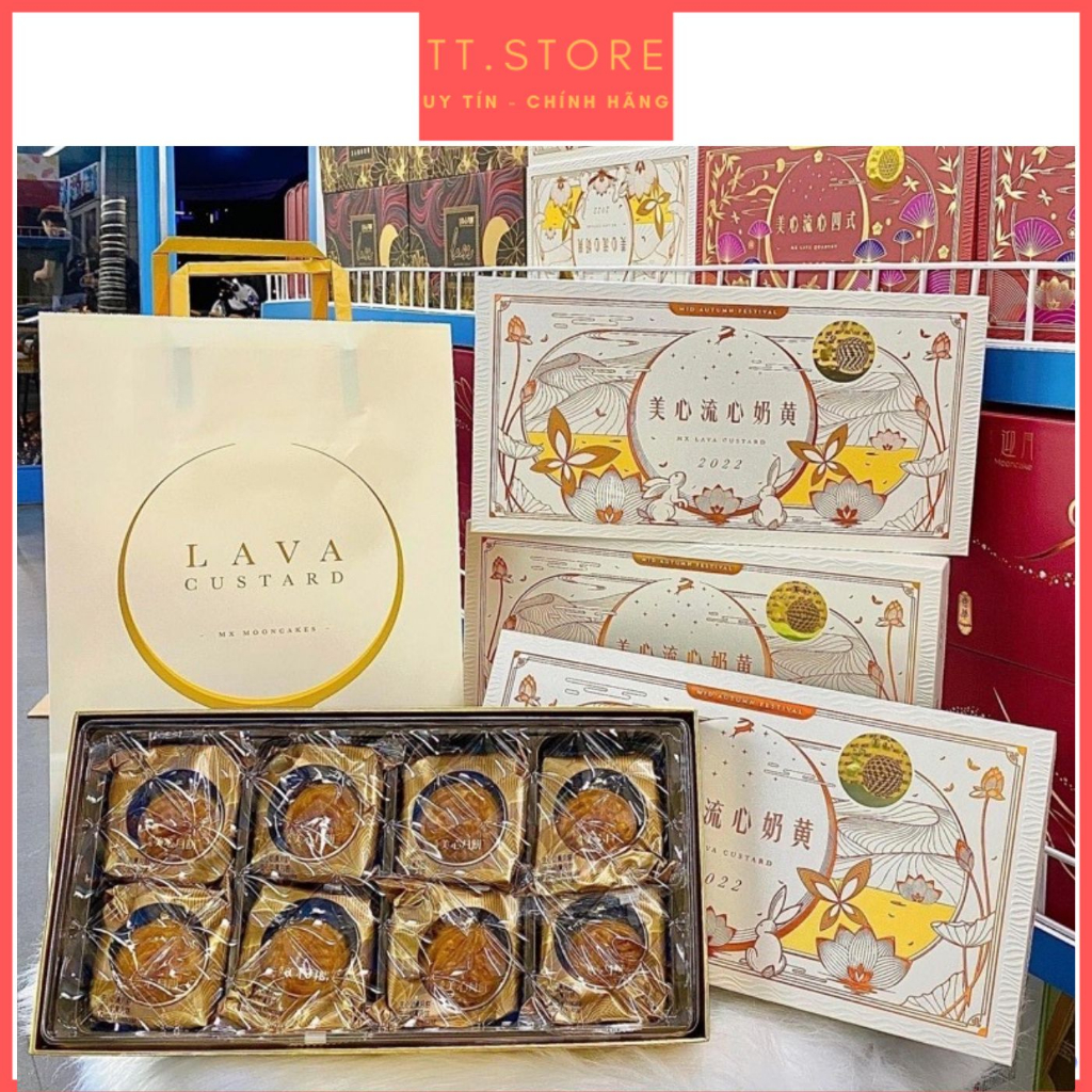 Bánh Trung Thu Hongkong Lava Trứng Chảy 2023- Hộp 8 Cái (360Gr)