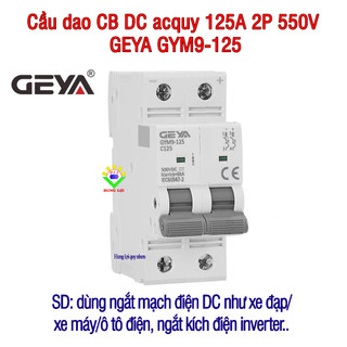 Cầu dao cb dc acquy 125a 2p 550v geya gym9-125