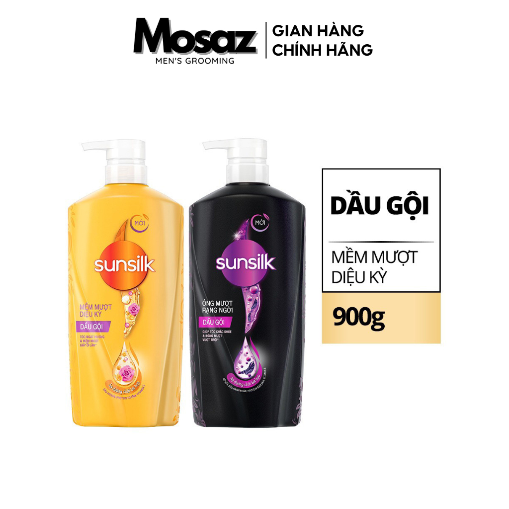 Dầu gội Sunsilk 900g làm sạch và mềm mượt tóc gấp 5 lần, cho mái tóc ngát hương suốt 48h