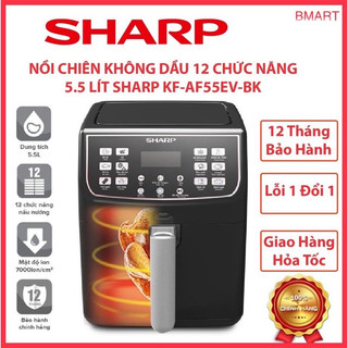 Nồi chiên không dầu Sharp | Ecosun cao cấp 5,5L ( Hàng chính hãng - bảo hành 12 tháng )