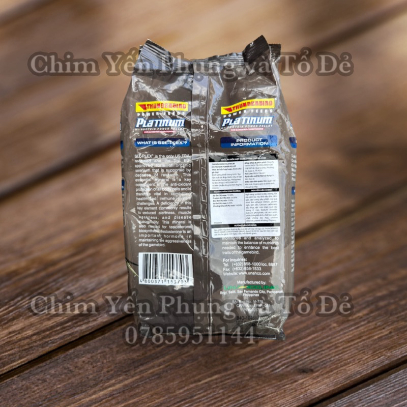 Cám PLATIUM Thunderbird cho Gà Đá gói 1kg - date mới.