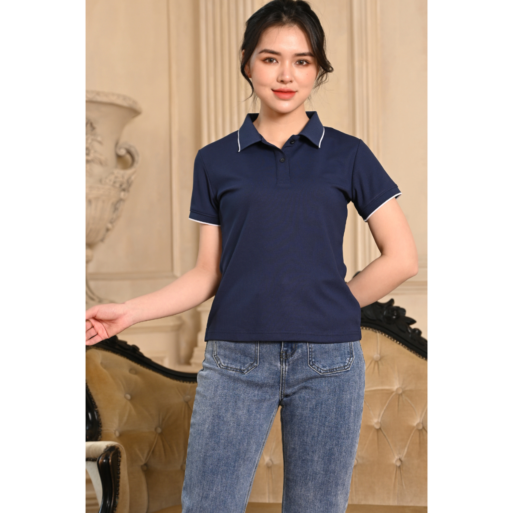 Áo phông có cổ BELEX nữ tay ngắn vải cotton ,áo thun polo cổ bẻ phông thoáng mát mềm mịn | BigBuy360 - bigbuy360.vn