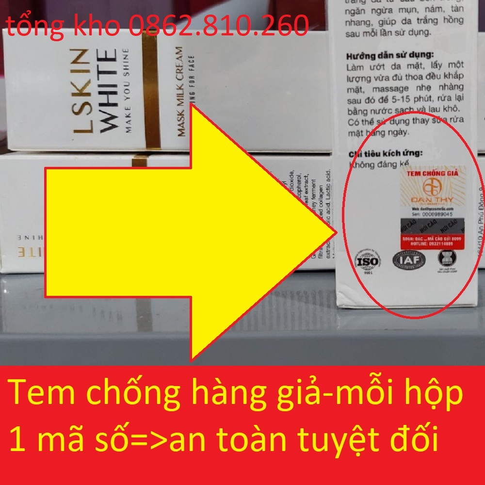 Ủ kén tằm lskin white đan thy dưỡng da trắng hồng mặt thi