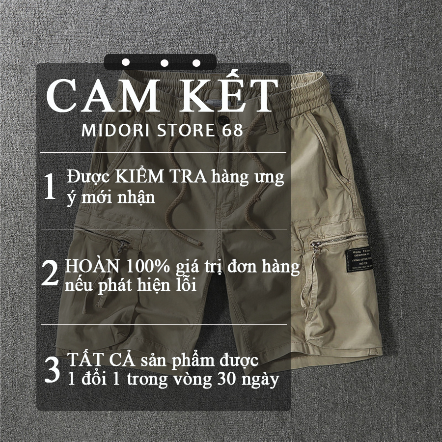 SHORT 2- Chất liệu kaki mềm mịn, dầy dặn, mặc cực kỳ thoải mái, thoáng mái