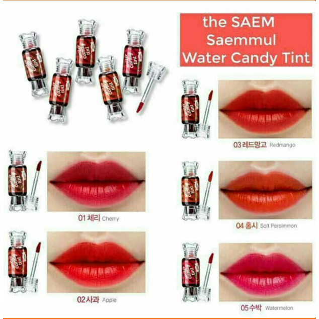 (CÓ BILL) Son Tint Kẹo THE SA EM Water Candy Tint 4.5g