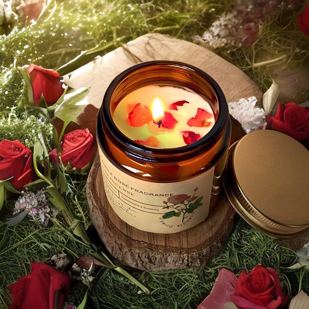 Set quà nến thơm Kilig Chill kèm hoa thật dành tặng nam nữ 6 hương tự nhiên an toàn cho sức khoẻ - KS02