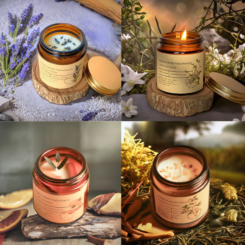 Set quà nến thơm Kilig Chill kèm hoa thật dành tặng nam nữ 6 hương tự nhiên an toàn cho sức khoẻ - KS02