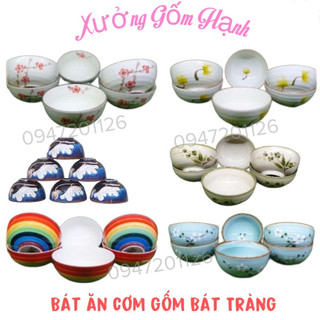 COMBO 6 bát ăn cơm, chén ăn cơm gốm sứ Bát tràng - Hơn 20 mẫu đa dạng, hàng chuẩn loại 1 dầy dặn.