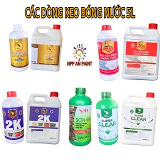 Các dòng keo tạo bóng chống thấm cho gỗ, đá, tường, chậu,... sơn bóng nội thất và ngoại thất 5 lít
