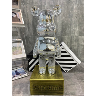 Bearbrick Bling Bling Bạc 80cm Đính Đá Cao Cấp