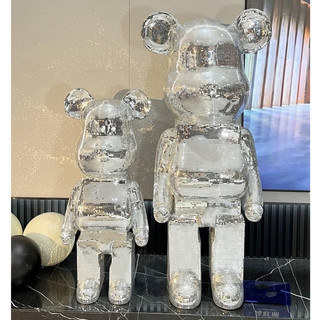Bearbrick Bling Bling Bạc 80cm Đính Đá Cao Cấp