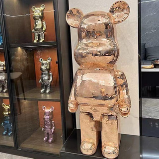 Bearbrick Bling Bling Bạc 80cm Đính Đá Cao Cấp