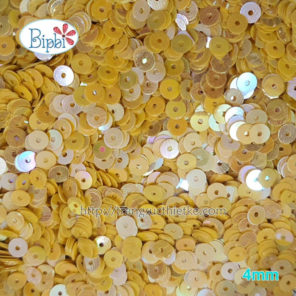 Hạt kim sa vàng nâu effect sequin đính váy áo dạ hội, cài áo, kẹp tóc thủ công