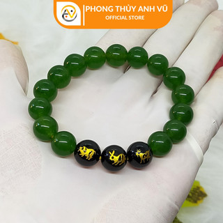 Vòng tay 12 con giáp tam hợp hợi mão mùi đã khai quang - hợp mệnh mộc, hỏa - may mắn tài lộc