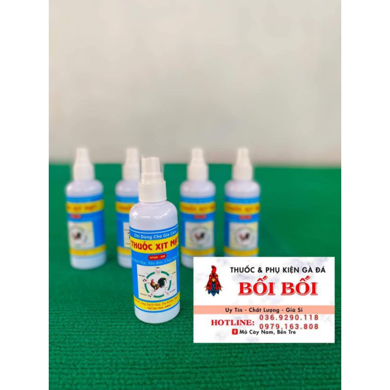 Chai 100ml xịt mạt cho gà