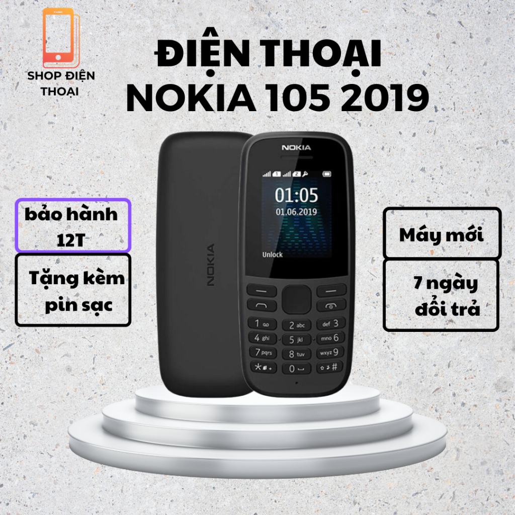 Điện Thoại Nghe Gọi Nokia 1O5 2 Sim Loa to Pin trâu Sóng khỏe - Fulbox | BigBuy360 - bigbuy360.vn