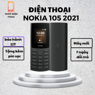 Điện Thoại Nokia 105(2021) 4G 2 Sim, Pin Khủng, Loa To Cho Người Lớn Tuổi, Full Box - BH 12 Tháng