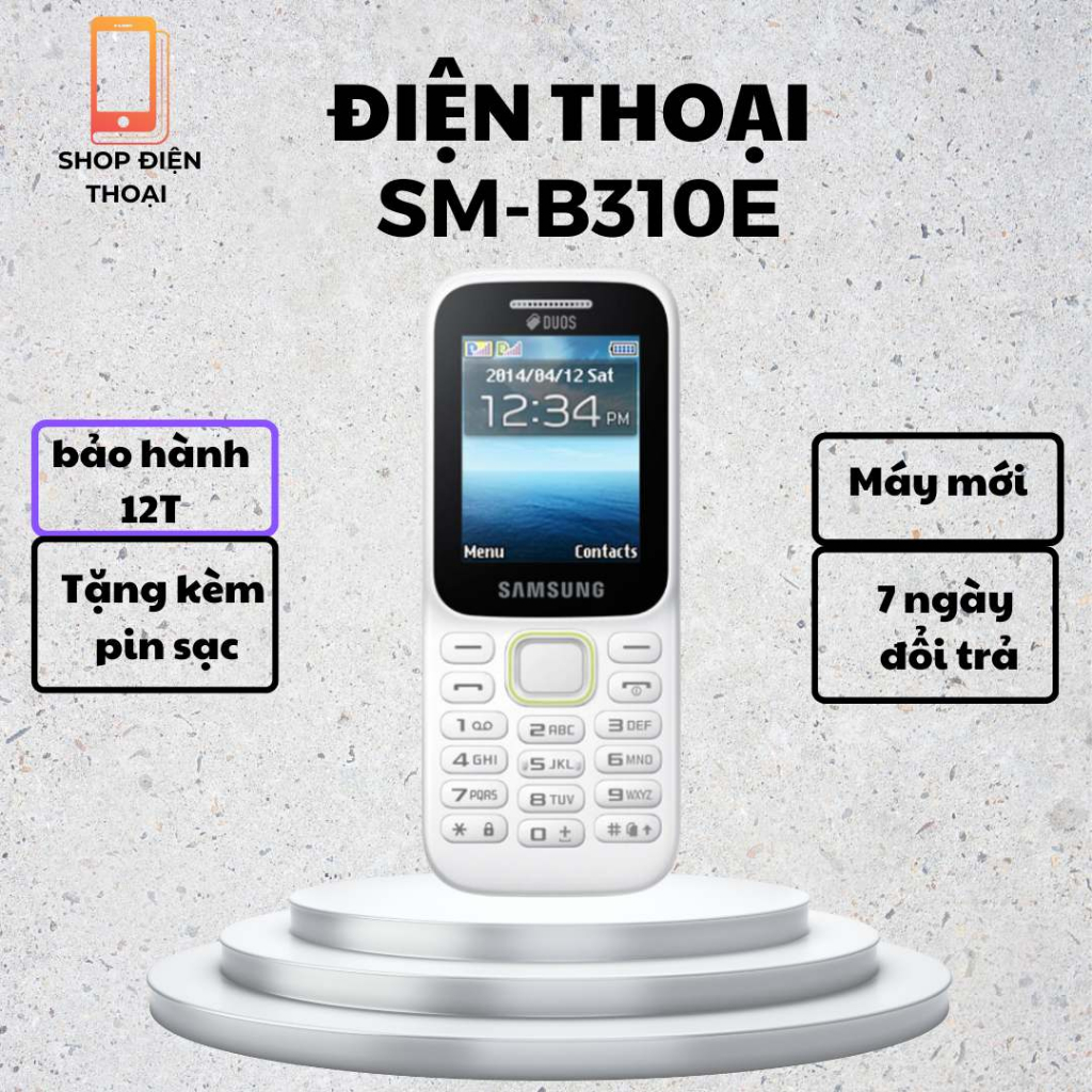 Điện thoại Samsung  SM-B310E ,2 sim 2 sóng loa to song khỏe- full box