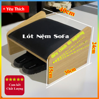 Ghế Kê chân bằng gỗ lót nệm sofa đa năng,Gác chân văn phòng, làm nail, làm việc