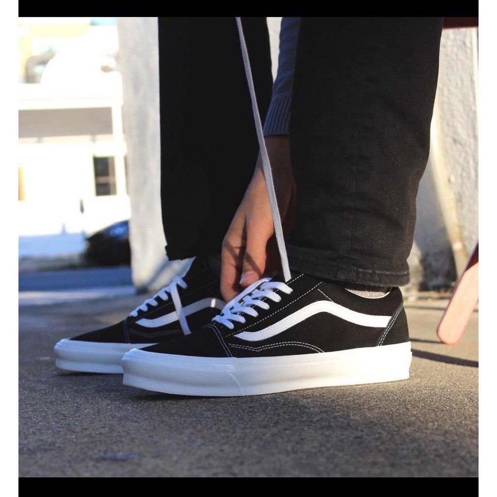 HOT Giày Vans Vault Old Skool Bản Chuẩn, Giày Thể Thao Sneakers Nam Nữ Vans Đen Vạch Trắng Nam Nữ Phổ Thông Basic