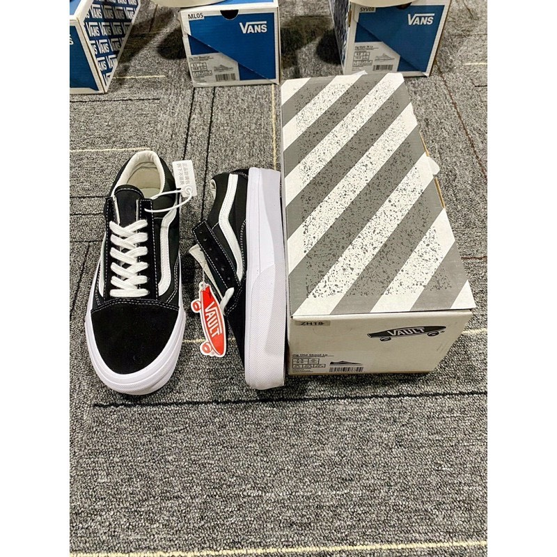 HOT Giày Vans Vault Old Skool Bản Chuẩn, Giày Thể Thao Sneakers Nam Nữ Vans Đen Vạch Trắng Nam Nữ Phổ Thông Basic