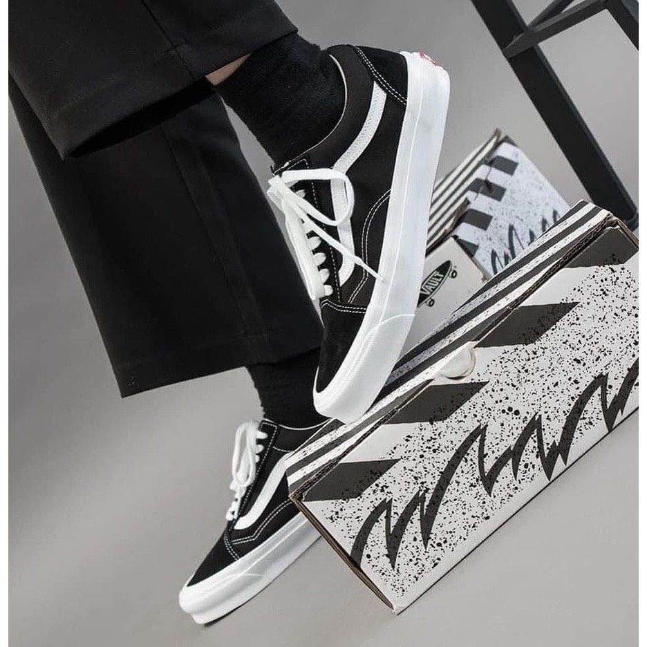HOT Giày Vans Vault Old Skool Bản Chuẩn, Giày Thể Thao Sneakers Nam Nữ Vans Đen Vạch Trắng Nam Nữ Phổ Thông Basic