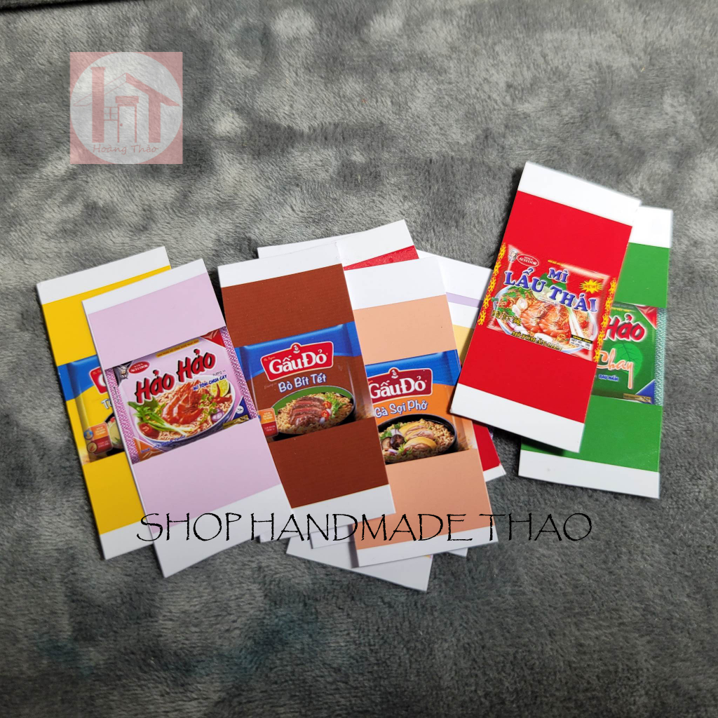 Combo 10 / 30 cái mô hình hộp bánh , sữa bằng giấy trang trí nhà búp bê