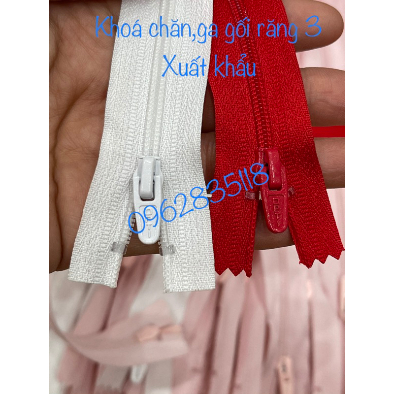 Khoá răng 3:khoá chăn ,ga, gối đệm xịn