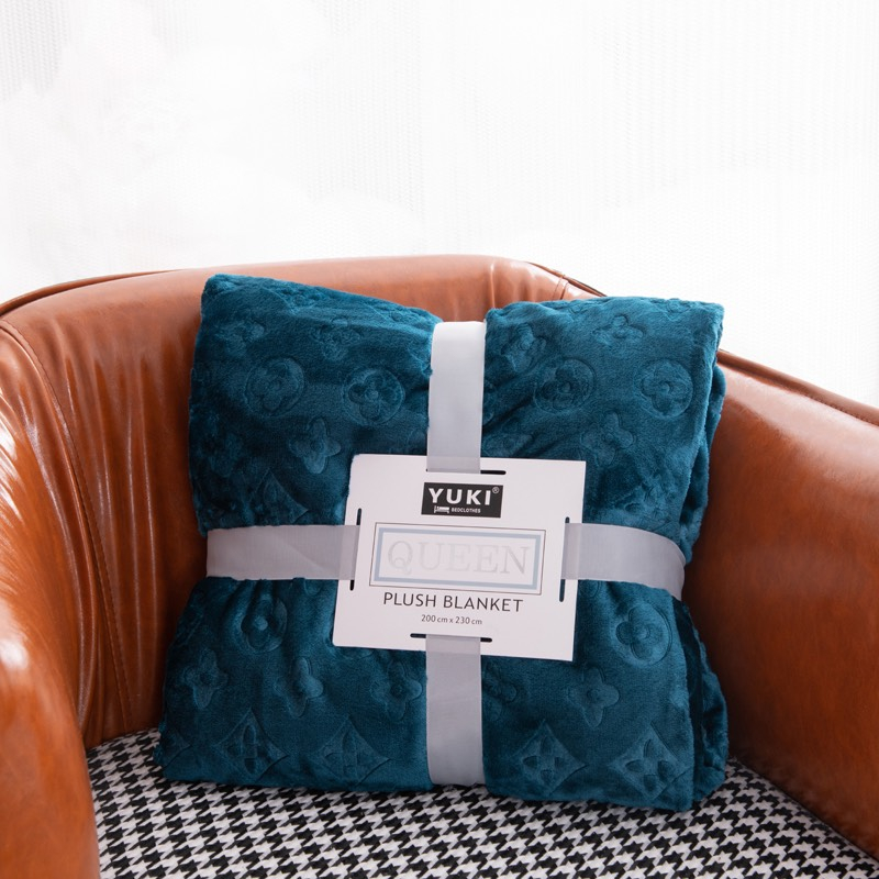 Chăn lông tuyết nhung vân thương hiệu LV cao cấp sang trọng, chăn mền văn phòng nhập khẩu siêu mềm mịn kích thước 2mx2m3