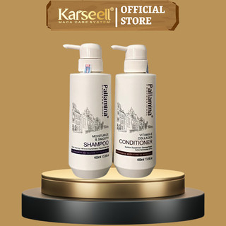 Dầu gội xả keratin PALLAMINA 400ml * 2 kiềm dầu phục hồi tóc hư tổn siêu mượt hương nước hoa