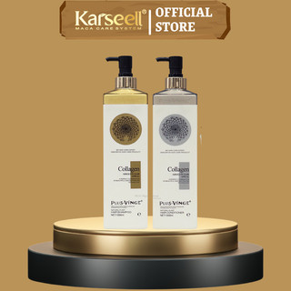 Dầu gội xả Collagen Vinge 1000ML giảm rụng tóc kích mọc tóc phục hồi tóc hư tổn hương thơm nước hoa