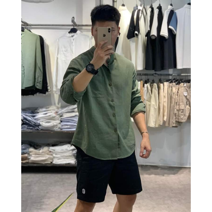 Áo đũi nam BIGSIZE  dài tay cổ trụ