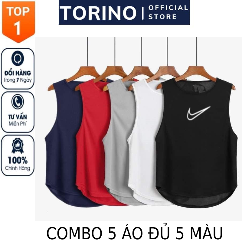 Áo ba lỗ gym nam 𝐍𝐈.𝐊𝐄 chất vải Cotton Thái co giãn 4 chiều, lỗ nhỏ thoáng khí, thấm hút mồ hôi tốt