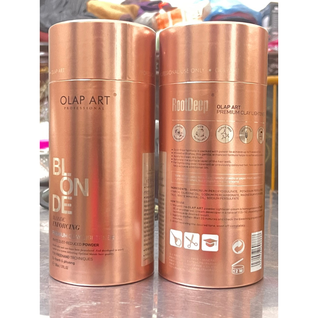 Bột tẩy tóc_Thuốc tẩy tóc tím OLAP_ ART 2023, không xót da đầu,khử vàng, lên level 8 sau 1 lần tẩy hũ 500g_ Camy Shop68