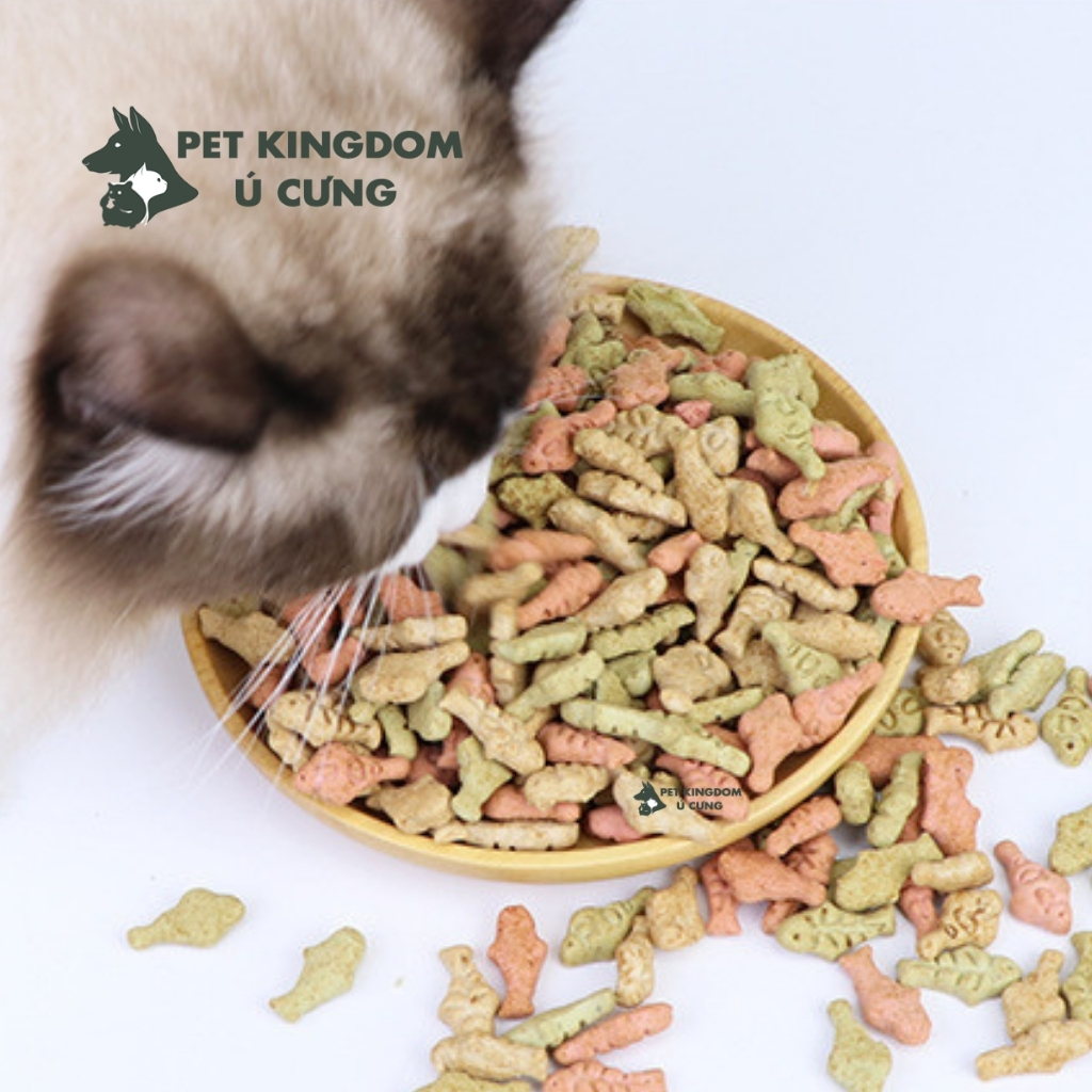 Bánh Cá Catnip Cho Mèo Tiêu Búi Lông Sạch Răng Túi 80g