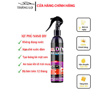 . chai xịt phủ nano diy 200ml chống nước kính, phủ bóng sơn xe ô tô