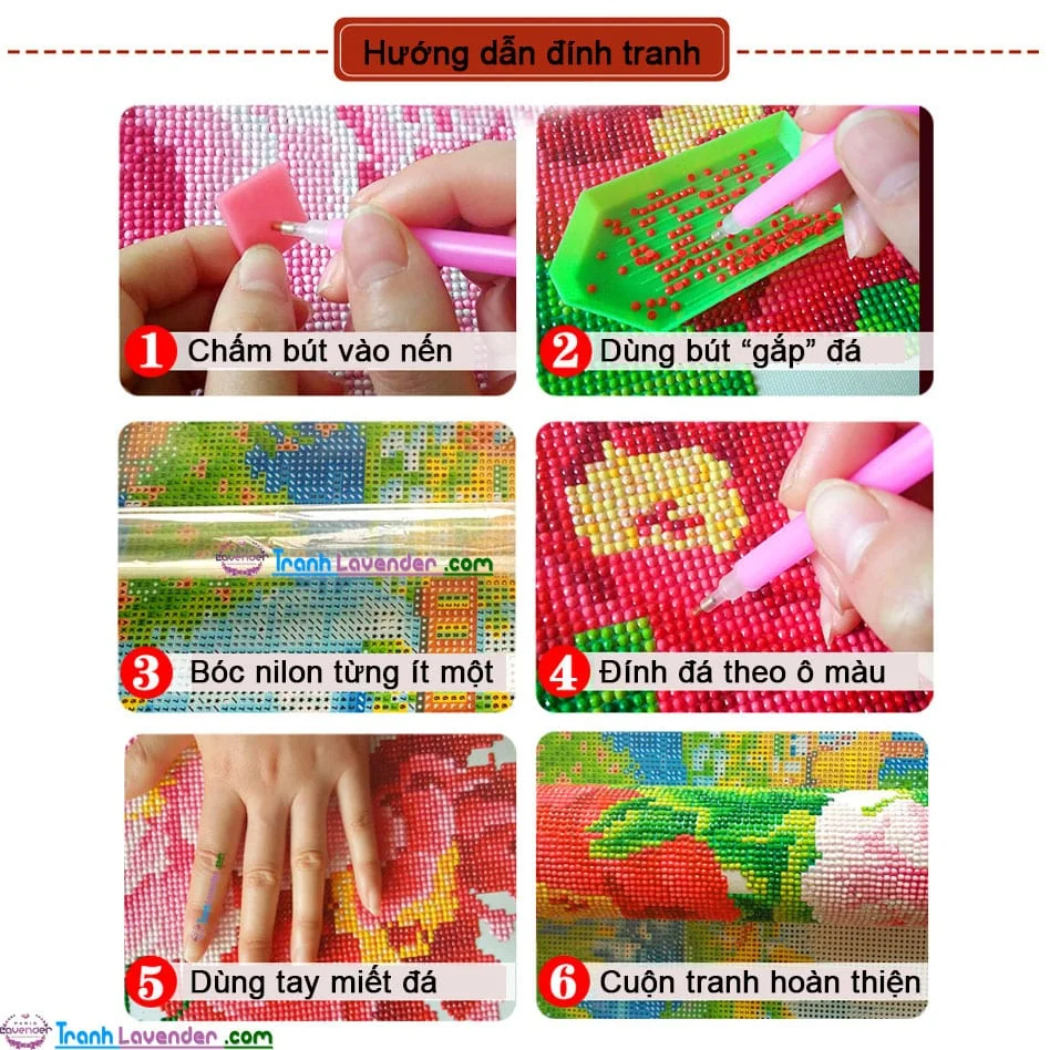 Tranh đính đá cá chép hoa sen mẫu mới