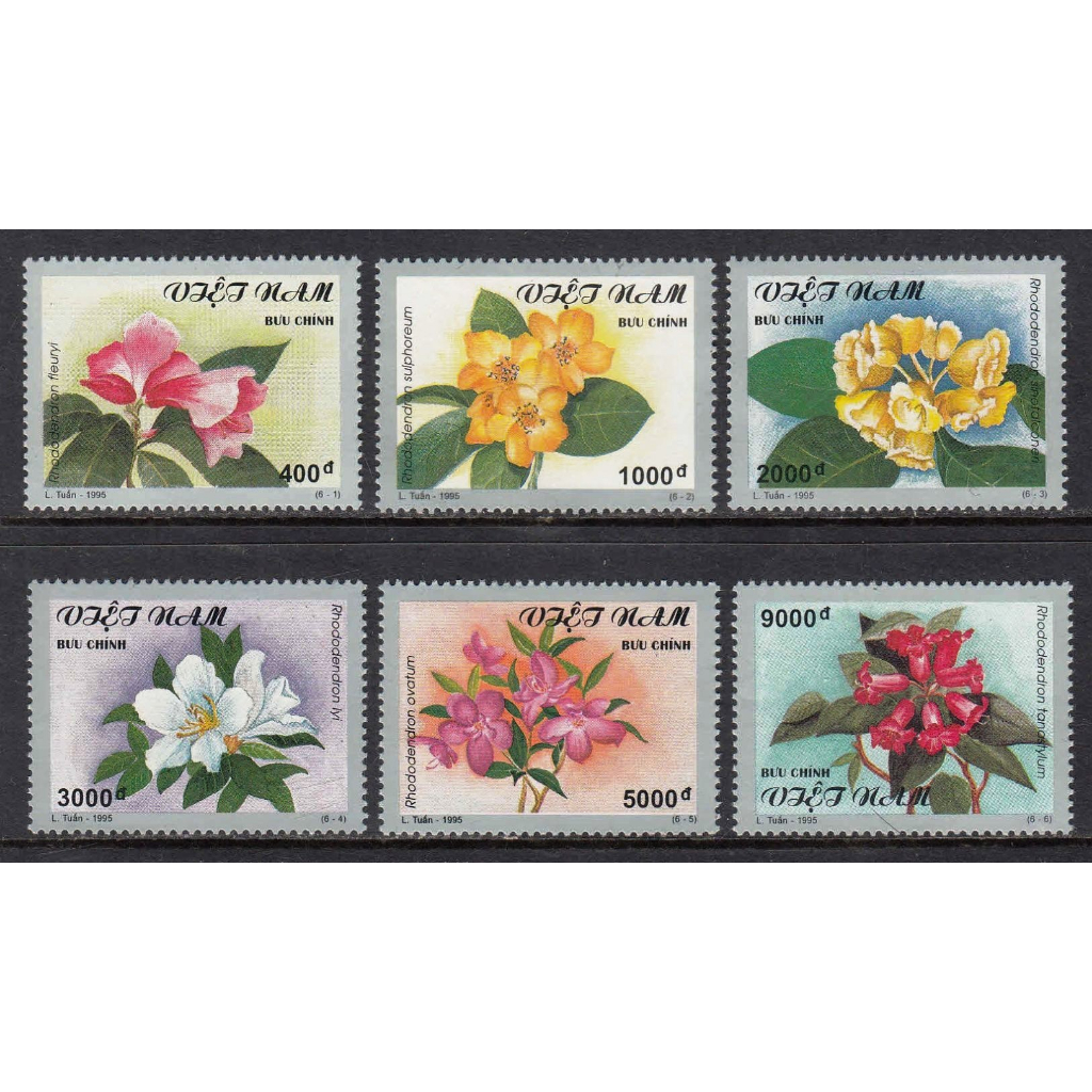 Tem sưu tập Việt Nam MS 710 Hoa trên đỉnh núi Fansipan 1995 ( 6 tem )
