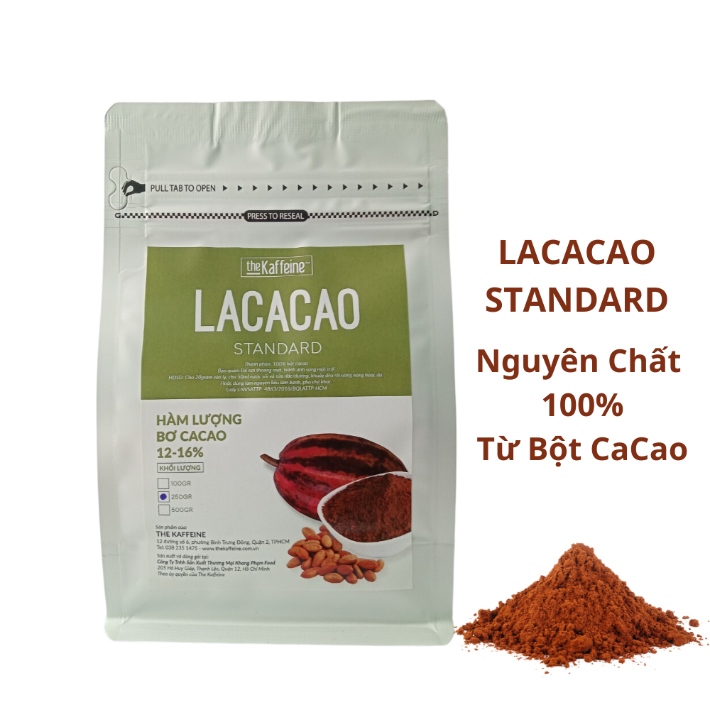 Bột Cacao Nguyên Chất LACACAO Standard 250g The Kaffeine