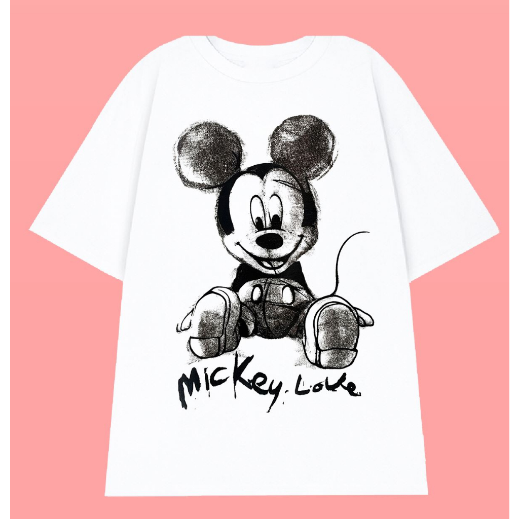 Áo thun Mickey Love Form Rộng nam nữ - Mỹ Tú Store