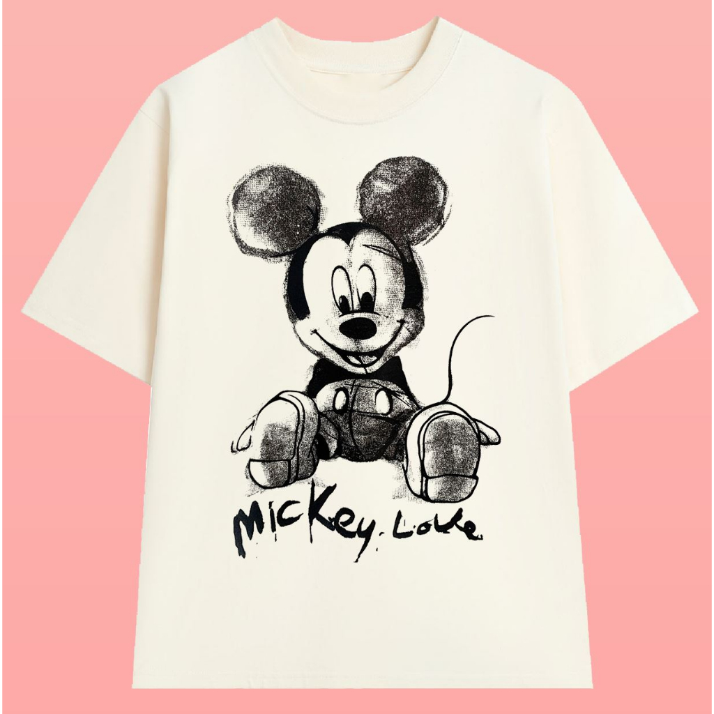 Áo thun Mickey Love Form Rộng nam nữ - Mỹ Tú Store